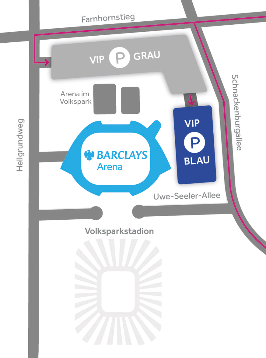 Die Parkplätze am Volksparkstadion auf einen Blick 